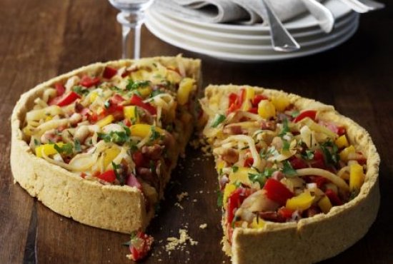 Pepper and Tomato Tartlets with Basil Pastry